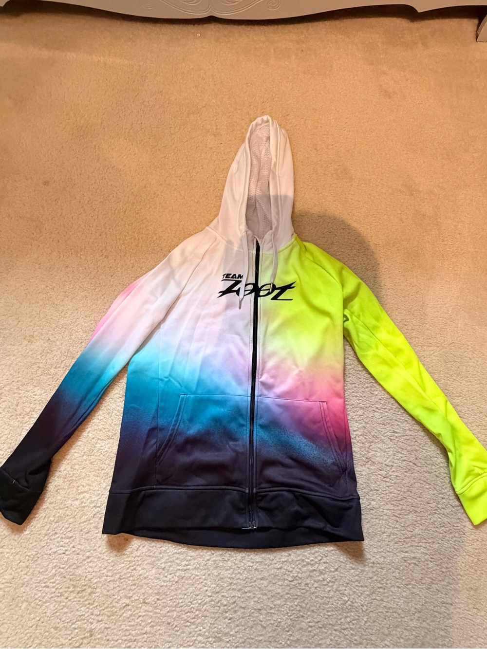 Team Zoot 2026 Women’s Neon Gradient Full-Zip Hoodie - Multi
